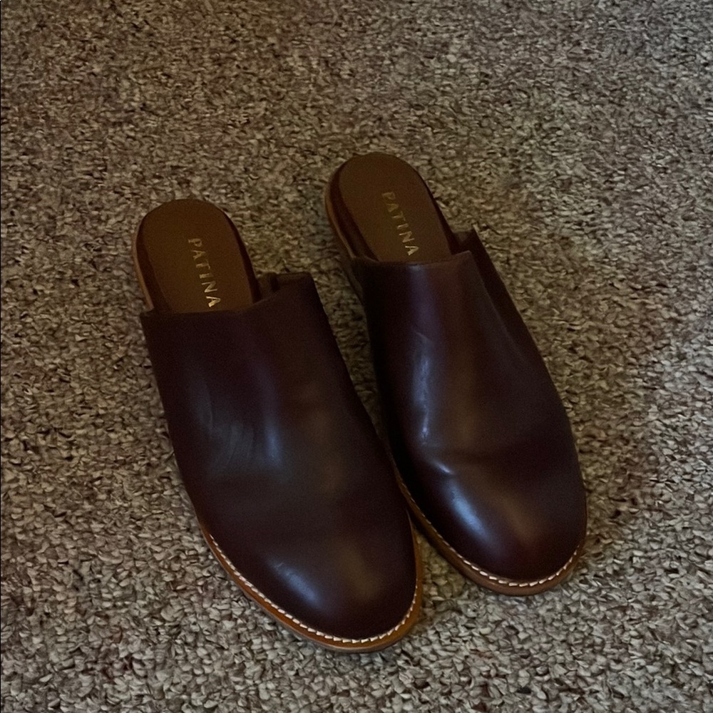 Portland Leather Patina Slides Brown Size 8.5